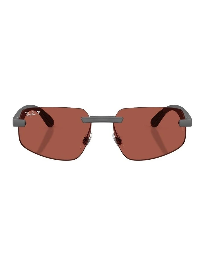 Ultra Lenses Peek Polarised Sunglasses in Grey RB4475 image 1