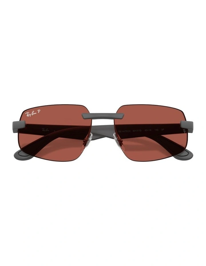 Ultra Lenses Peek Polarised Sunglasses in Grey RB4475 image 3
