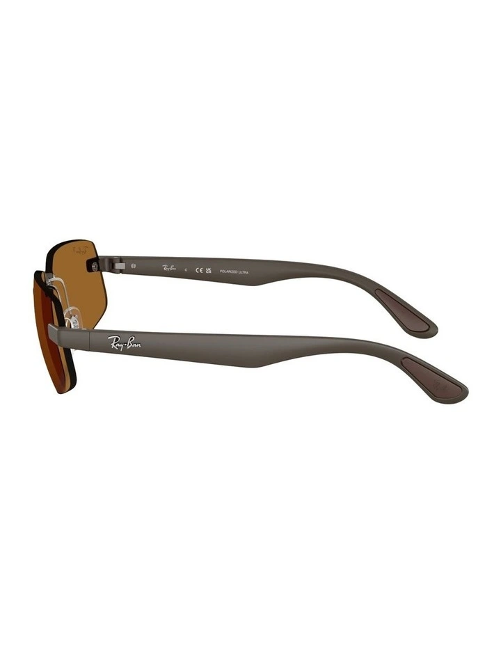 Ultra Lenses Peek Polarised Sunglasses in Brown RB4475 image 3