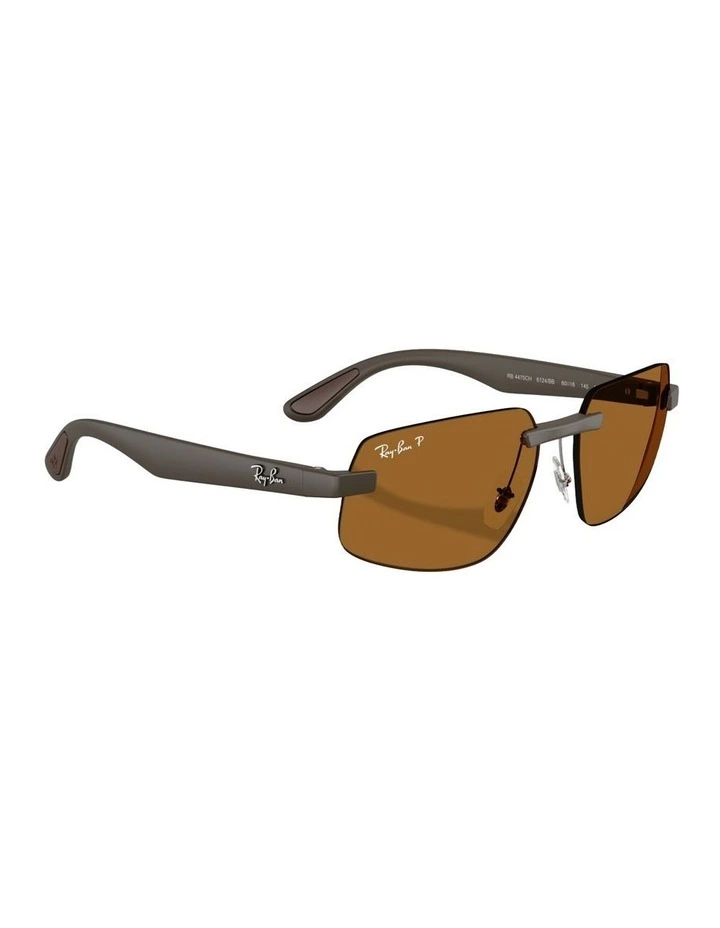Ultra Lenses Peek Polarised Sunglasses in Brown RB4475 image 5