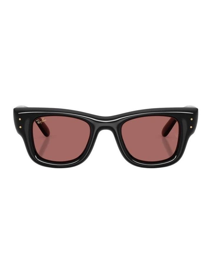 Wayfarer Puffer Nylon Sunglasses in Black image 1