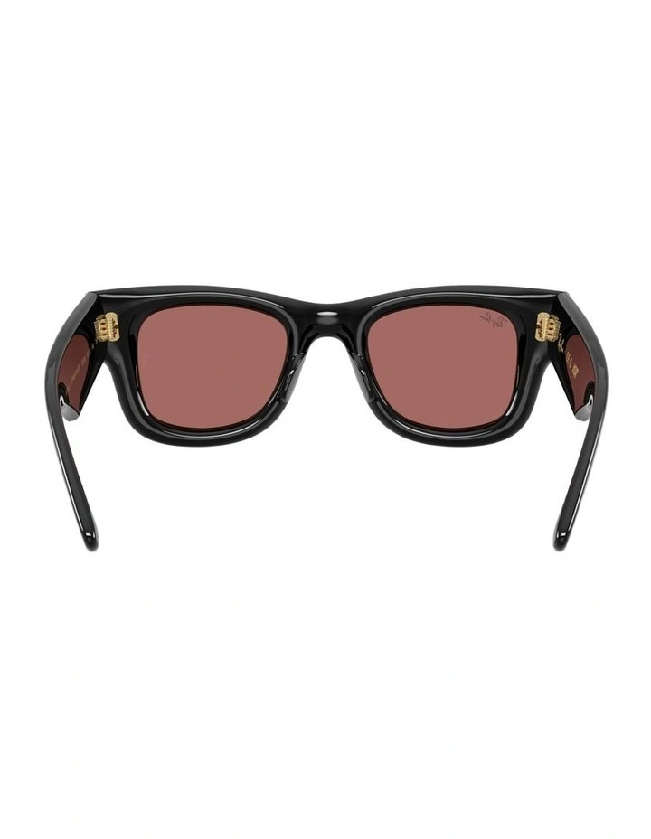 Wayfarer Puffer Nylon Sunglasses in Black image 2
