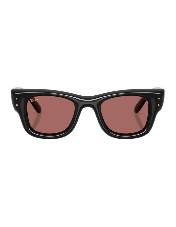 Wayfarer Puffer Nylon Sunglasses in Black image 2