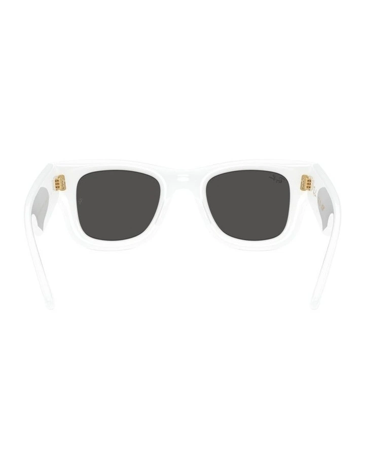 Wayfarer Puffer Nylon Sunglasses in White image 2