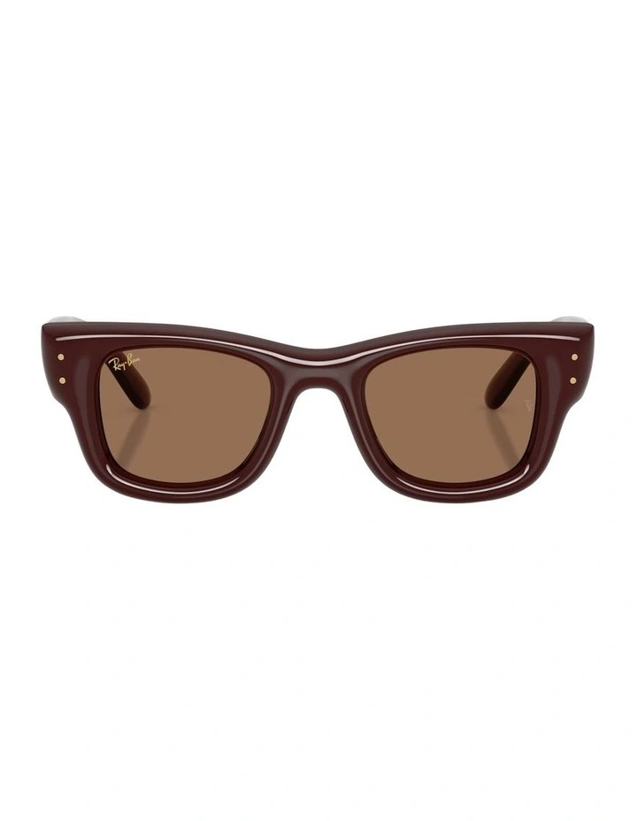Wayfarer Puffer Nylon Sunglasses in Brown image 2