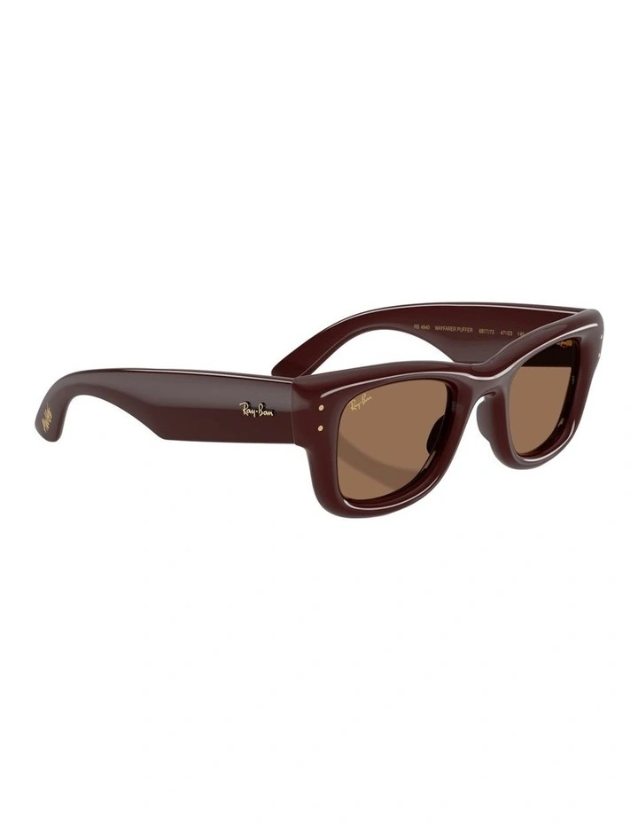 Wayfarer Puffer Nylon Sunglasses in Brown image 5