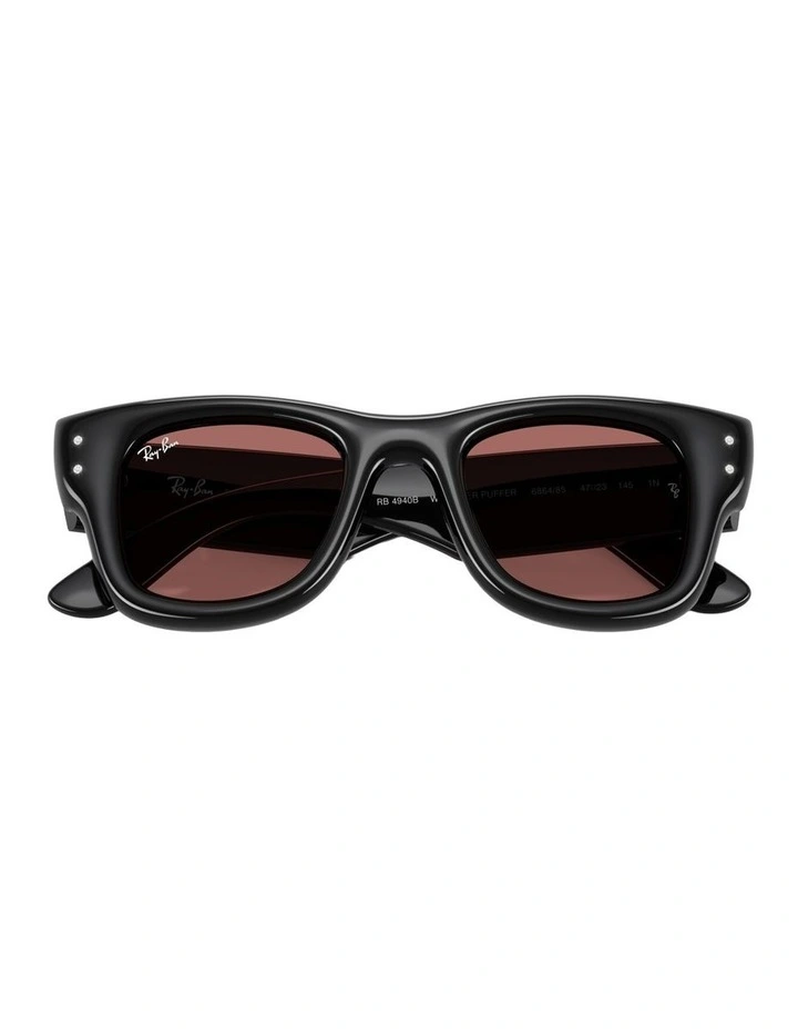 Wayfarer Puffer Crystal Edition Nylon Sunglasses in Black image 3