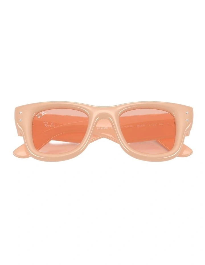 Wayfarer Puffer Crystal Edition Nylon Sunglasses in Beige image 4