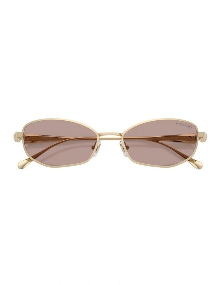 Metal Sunglasses in Gold image 4