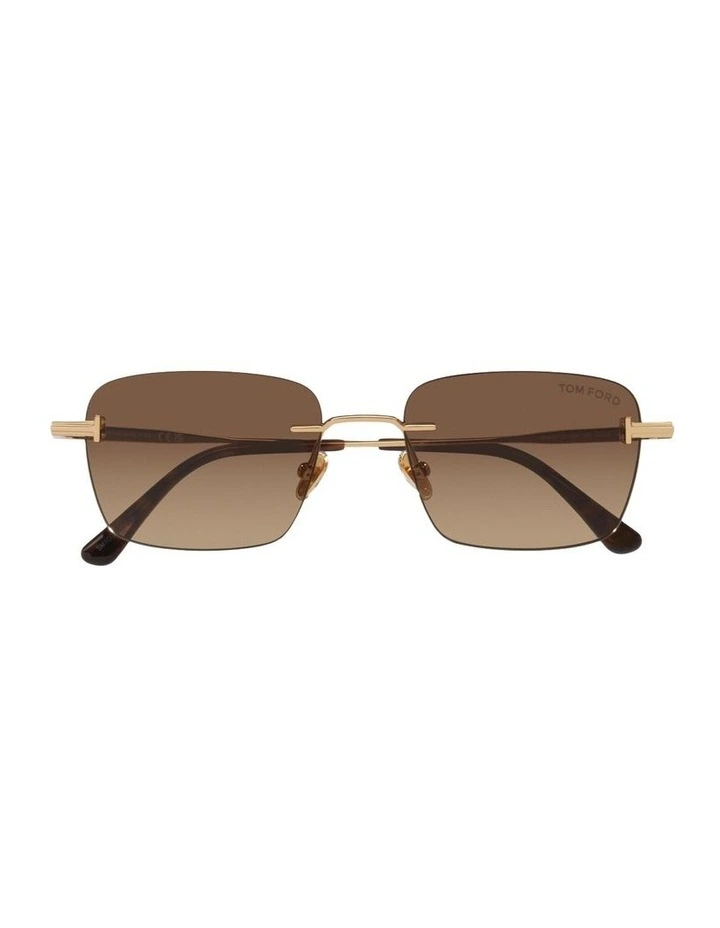 Metal Sunglasses Jake-02 in Gold image 3