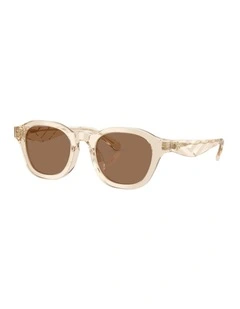Acetate Sunglasses in Beige