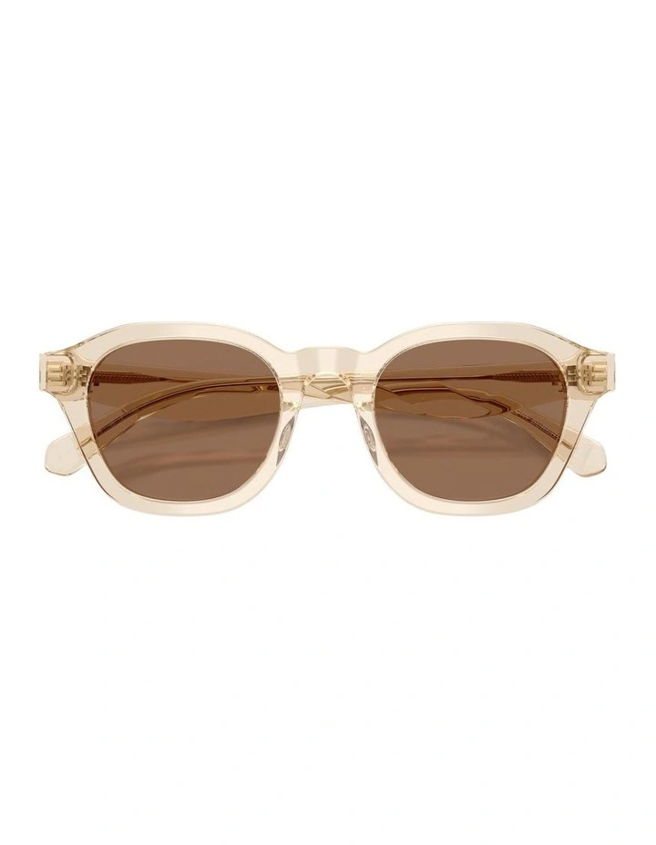 Acetate Sunglasses in Beige image 4