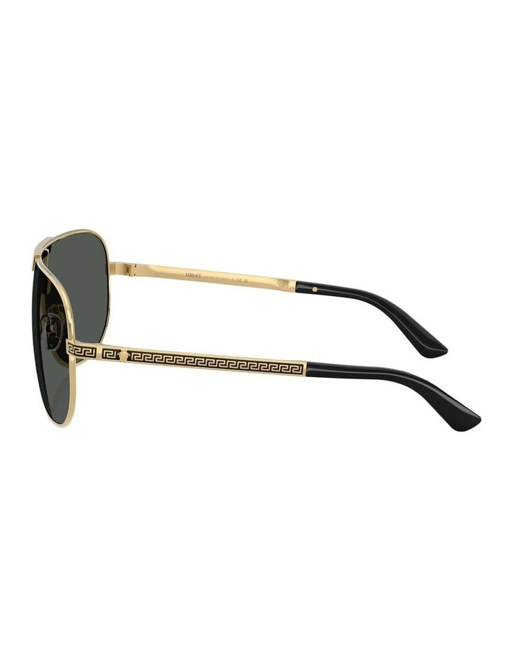 Metal Sunglasses in Gold image 2