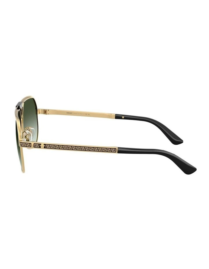 Metal Sunglasses in Gold image 2