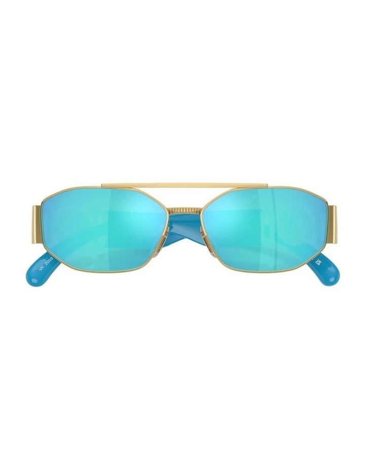 Metal Sunglasses in Gold image 4