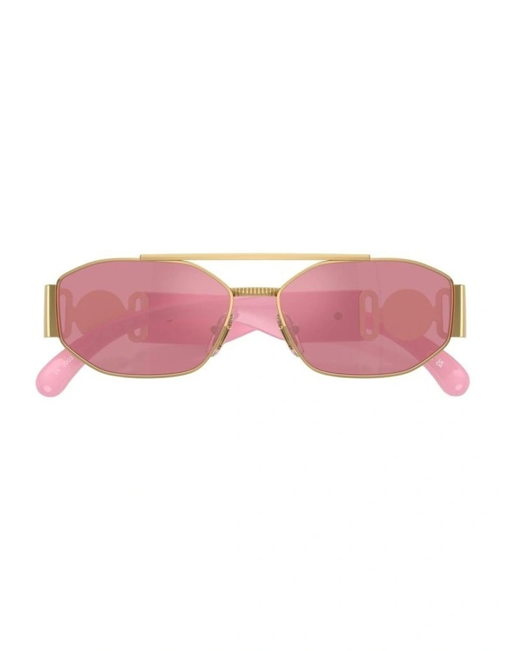 Metal Sunglasses in Gold image 4