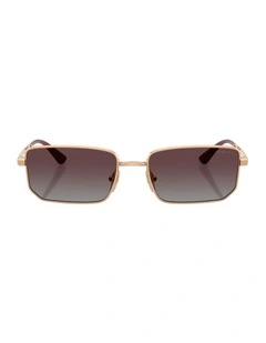 Metal Polarised Sunglasses in Pink