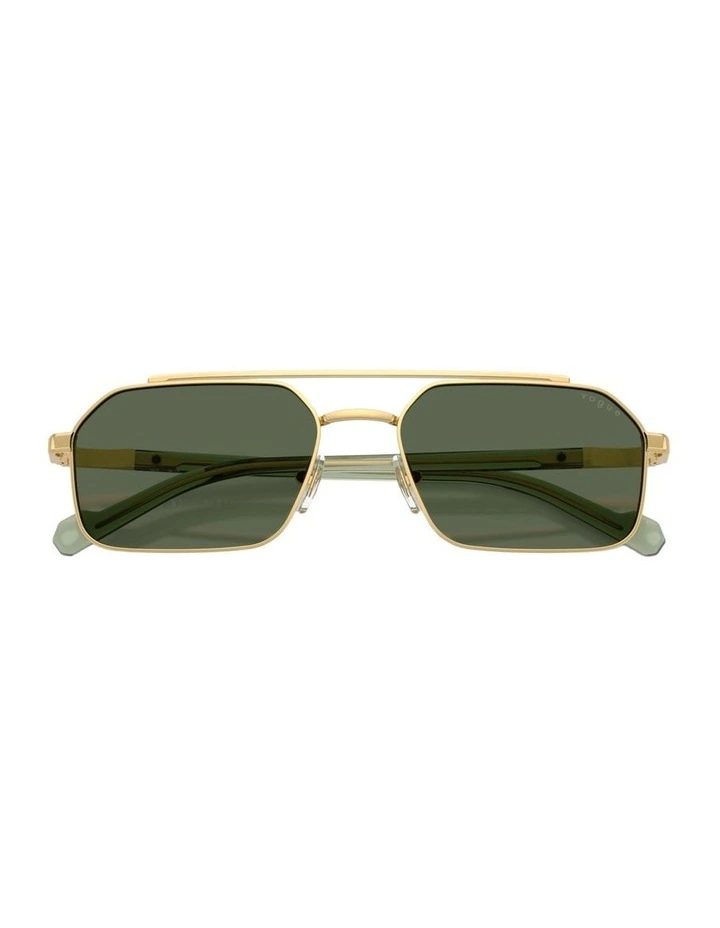 Metal Sunglasses in Gold image 4