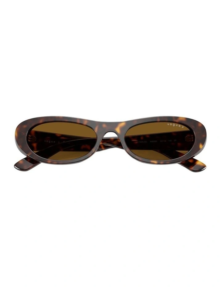 Acetate Polarised Sunglasses in Brown image 4