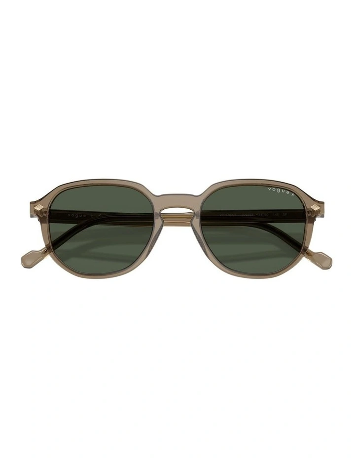 Acetate Polarised Sunglasses in Brown image 4
