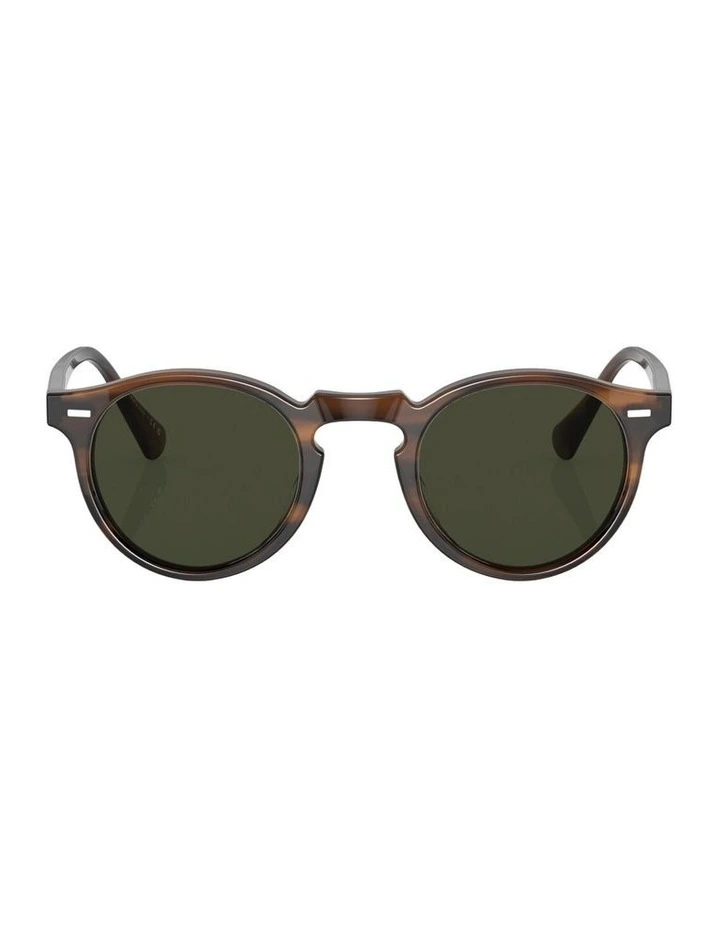 Gregory Peck Sun Acetate Polarised Sunglasses in Brown image 2