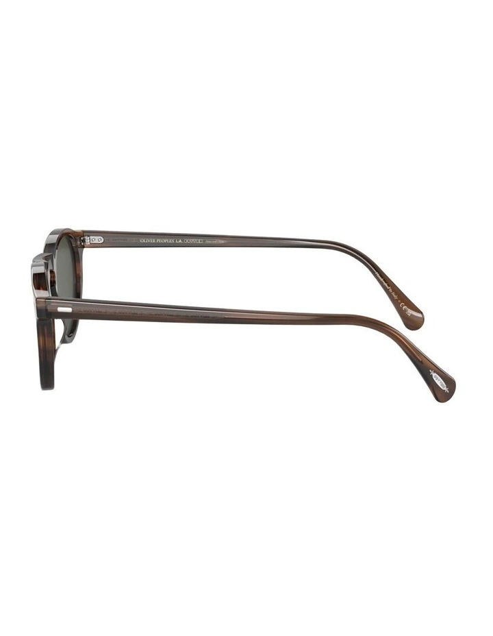 Gregory Peck Sun Acetate Polarised Sunglasses in Brown image 3