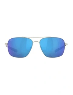 Costa Canaveral Titanium Polarised Sunglasses in Silver