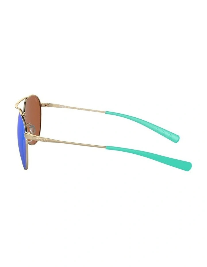 Costa Piper Titanium Polarised Sunglasses in Gold image 2