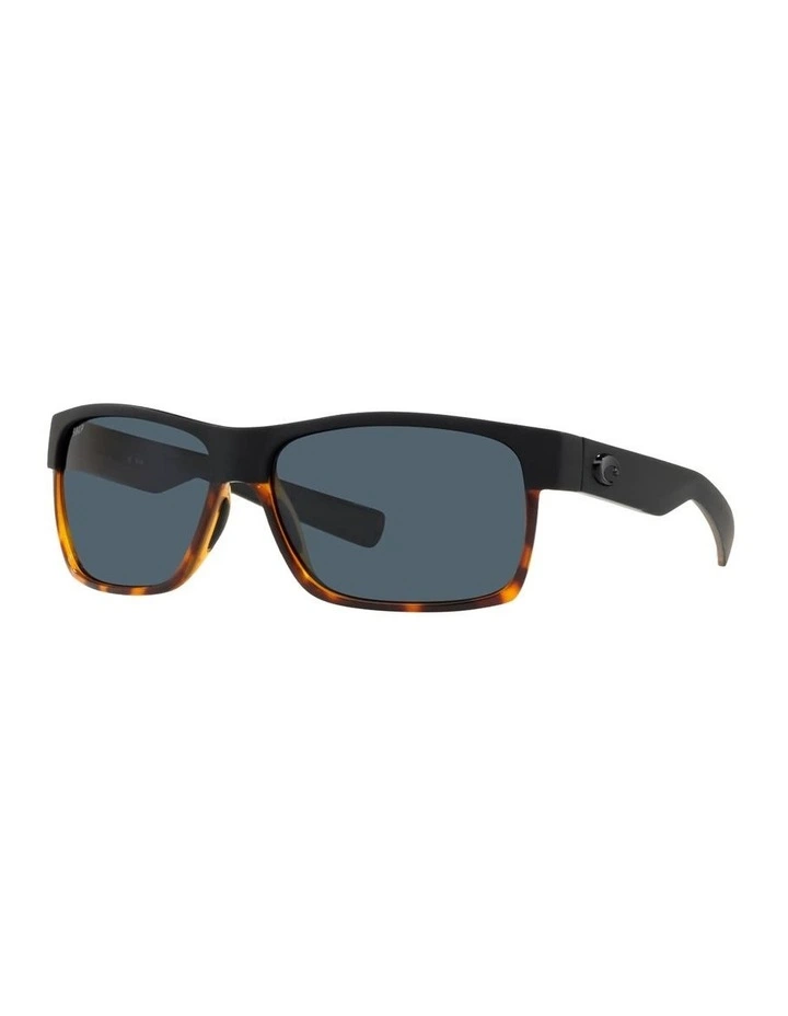 Half Moon Injected Polarised Sunglasses in Black image 1
