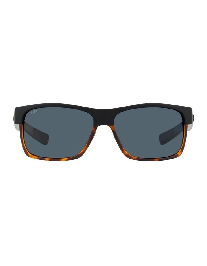 Half Moon Injected Polarised Sunglasses in Black image 2