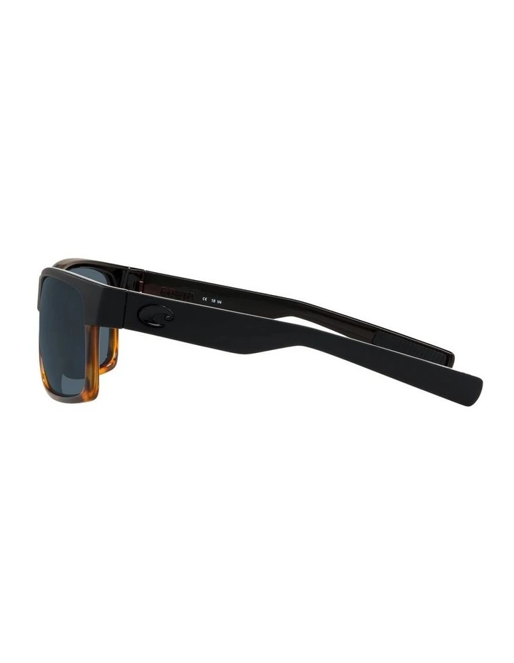 Half Moon Injected Polarised Sunglasses in Black image 3
