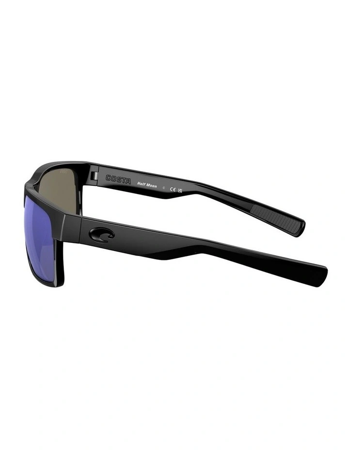 Half Moon Injected Polarised Sunglasses in Black image 2