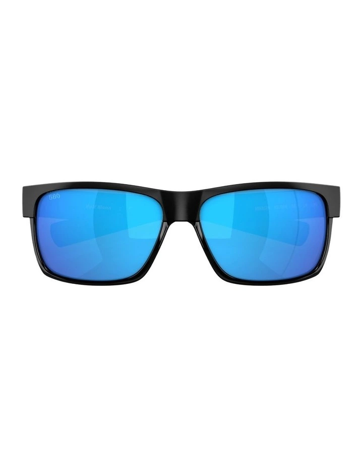 Half Moon Injected Polarised Sunglasses in Black image 4
