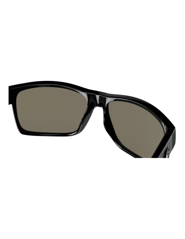 Half Moon Injected Polarised Sunglasses in Black image 6