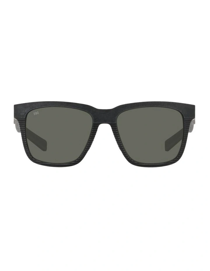 Pescador Injected Polarised Sunglasses in Black image 1