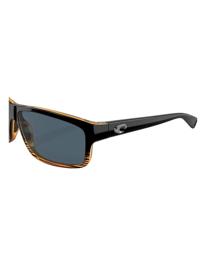 Cut Injected Polarised Sunglasses in Brown image 5