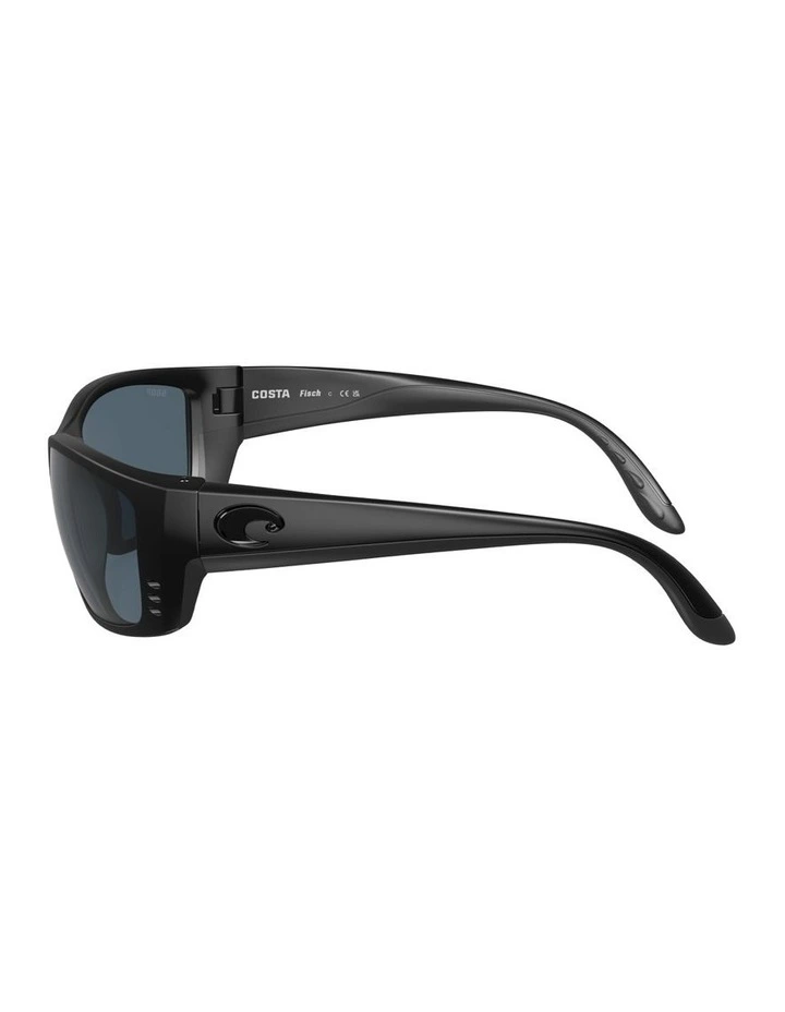 Fisch Injected Polarised Sunglasses in Black image 2