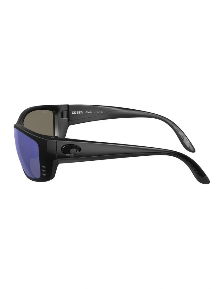 Fisch Injected Polarised Sunglasses in Black image 3