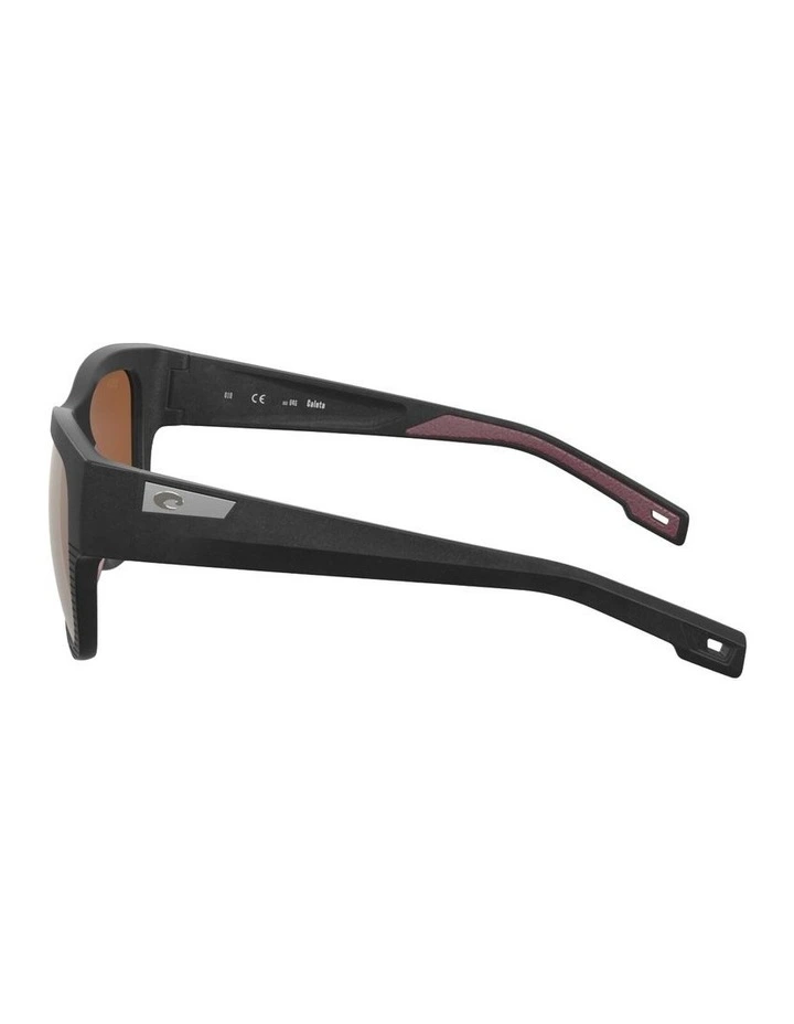 Caleta Injected Polarised Sunglasses in Black image 2