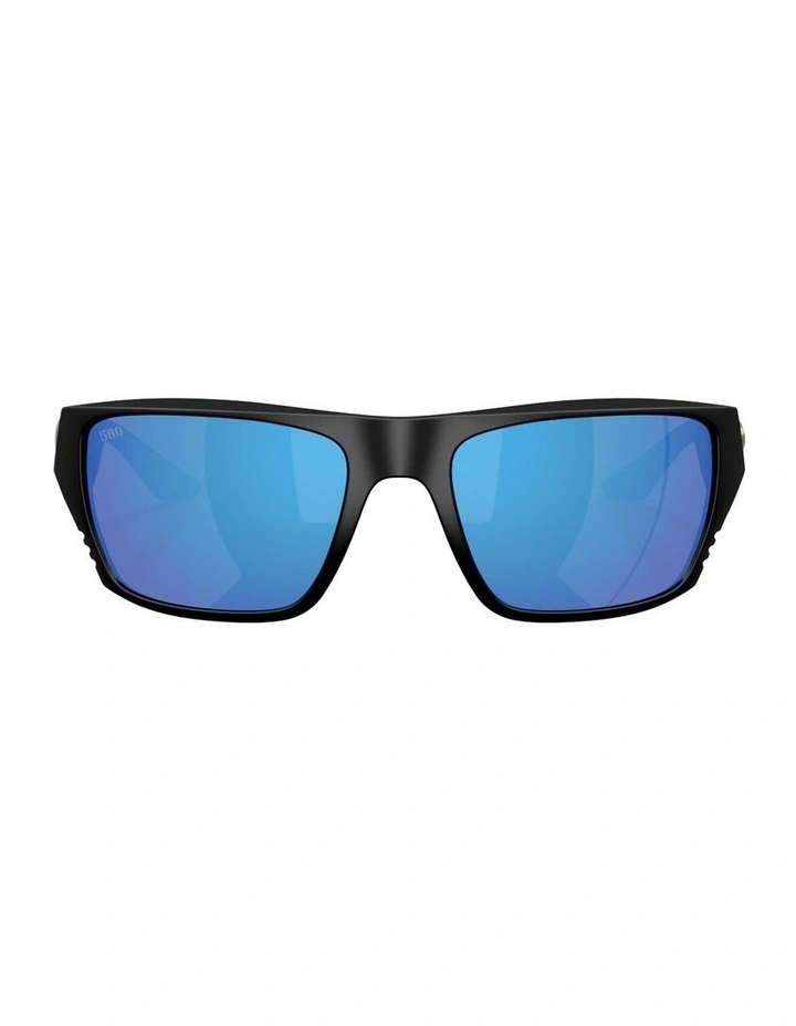 Finlet Injected Polarised Sunglasses in Black image 1