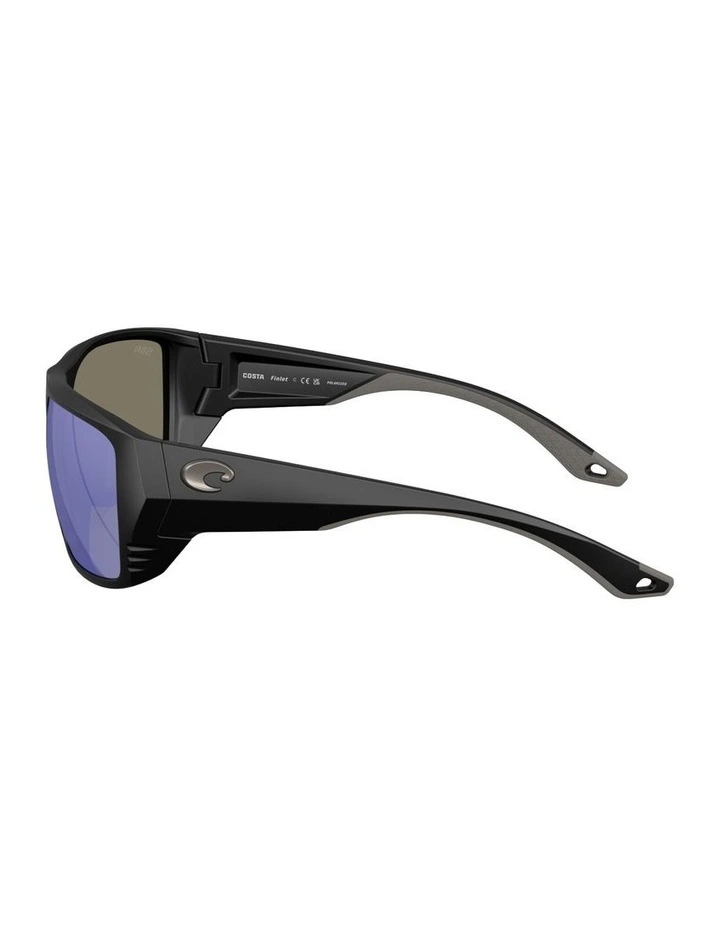 Finlet Injected Polarised Sunglasses in Black image 2