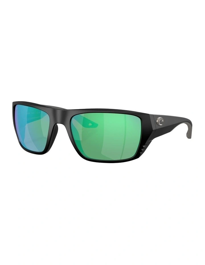 Finlet Injected Polarised Sunglasses in Black image 1