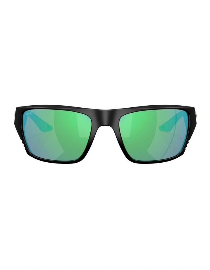 Finlet Injected Polarised Sunglasses in Black image 2