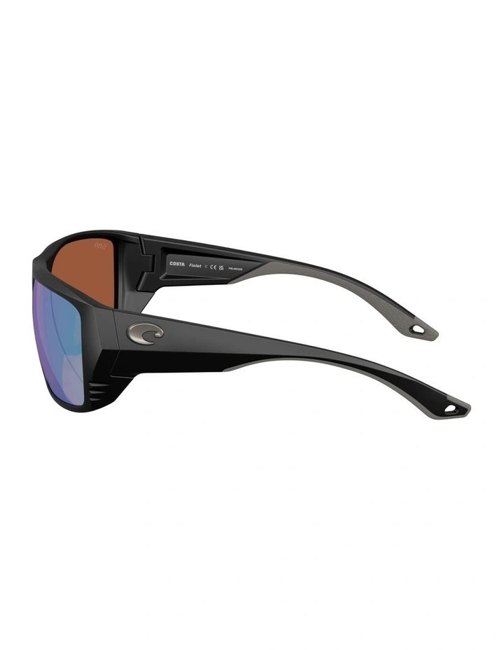 Finlet Injected Polarised Sunglasses in Black image 3