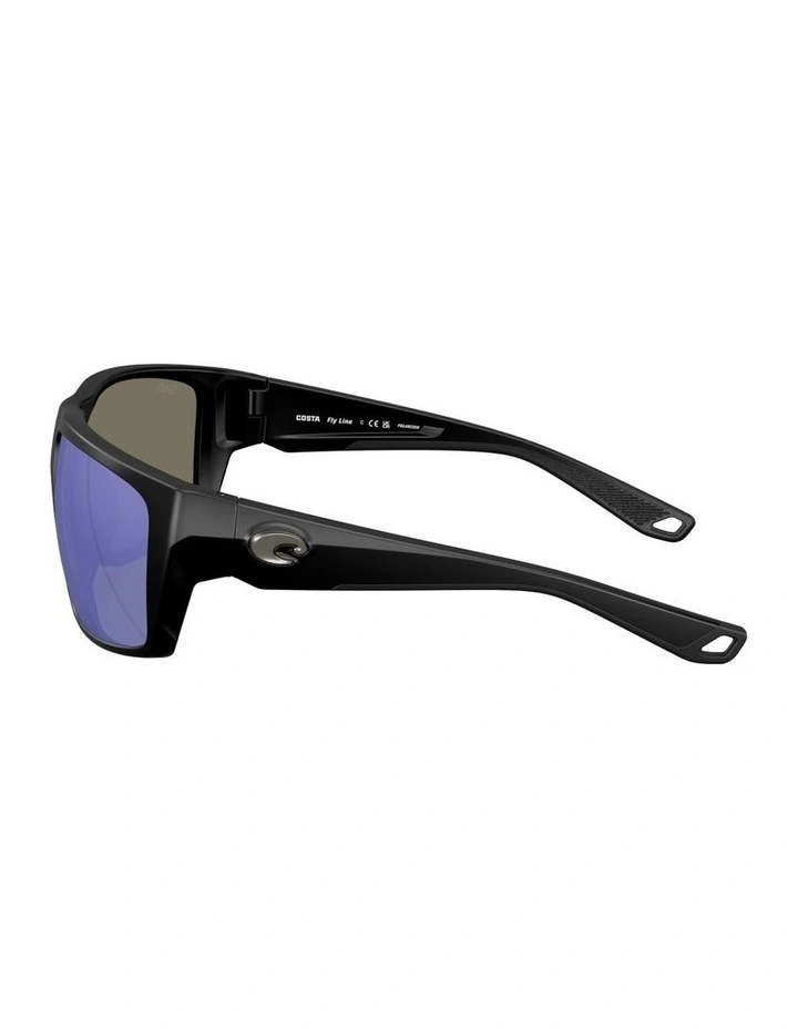 Fly Line Injected Polarised Sunglasses in Black image 2