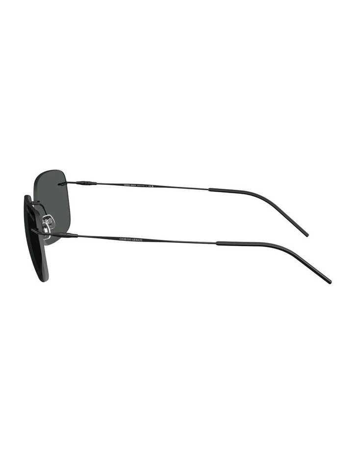 Metal Sunglasses in Black image 2