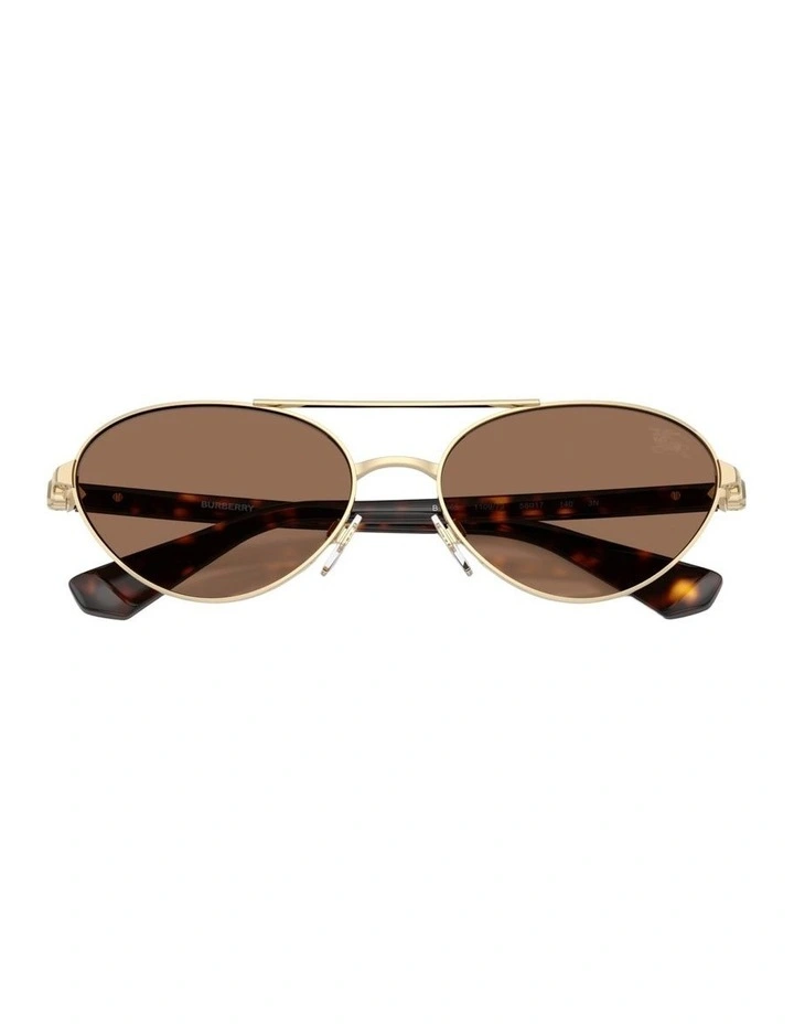 Metal Sunglasses in Gold image 4