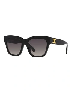 Triomphe Acetate Sunglasses in Black