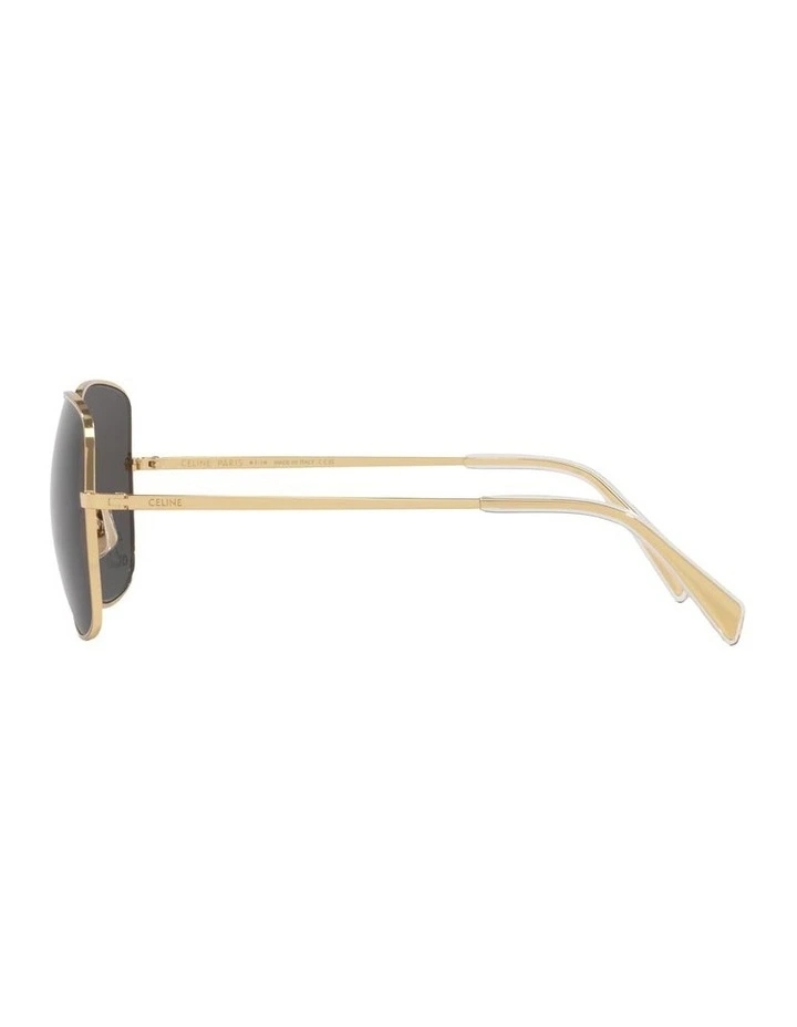 Rhinestone Triomphe Metal Sunglasses in Gold CL40284U image 2