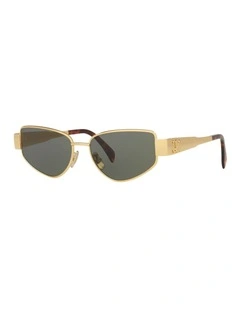 Metal Sunglasses in Gold CL40293U